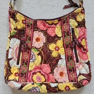 Vera Bradley Retired Buttercup Floral Quilted Shoulder Bag Lined Pockets